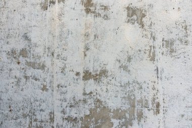 Eski grunge gri beton beton ve beyaz boyalı duvar. Kentsel sokak sanatı kaba arka plan dokusu