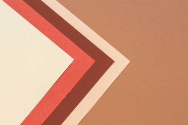 Soyut geometrik kağıt dokusu karton arka plan. Bej, kahverengi sarı pastel renkler