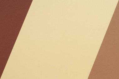Renk kağıtları geometri kompozisyonu arkaplanı bej ve kahverengi tonlu