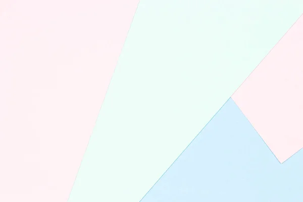 Abstrakte farbige Papiertextur Hintergrund. Minimale geometrische Formen und Linien in pastellrosa, hellblauen und grünen Farben — Stockfoto