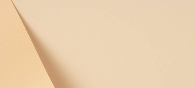 Soyut tek renkli pastel bej renkli kağıtlar geometri kompozisyonu arka plan