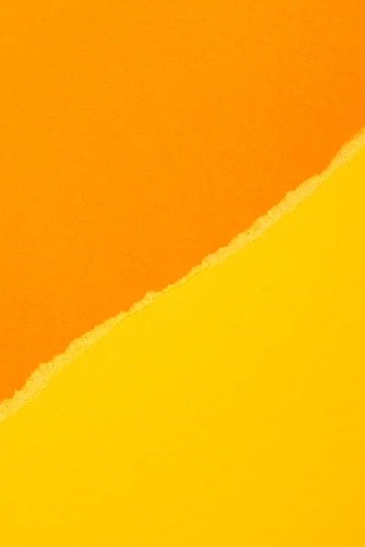 Grunge rasgado rasgado fondo de papel geométrico amarillo y naranja. Papel pintado de collage de papel rasgado colorido —  Fotos de Stock