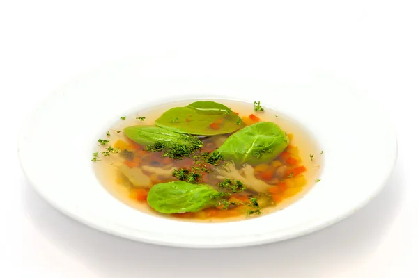 Sopa de pollo y verduras —  Fotos de Stock