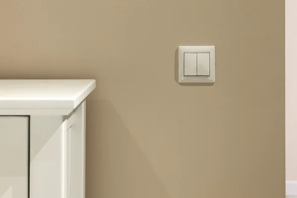 White wall switch — Stock Photo, Image