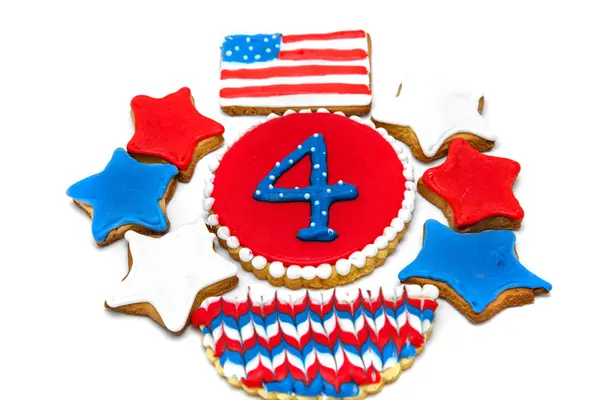 Biscoitos do Dia da Independência Americana — Fotografia de Stock
