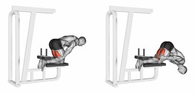 Hoists with knees for hamstrings clipart