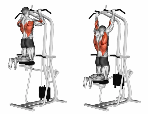 Machine assisted pull up — Stock Photo, Image