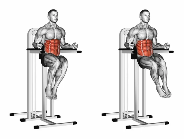 Oblique Raises on Parallel Bars — Stock Photo, Image