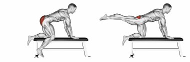 Foot moves back to the bench clipart