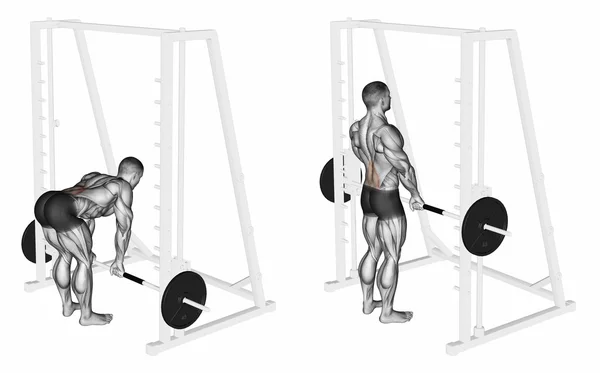 Machine dead lifts — Stock Photo, Image