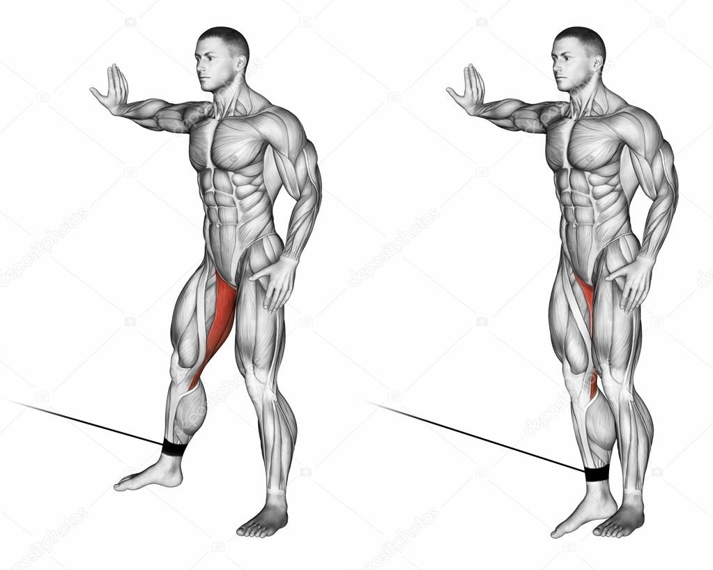 Foot moves to the side with the lower block