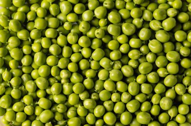 yeşil kabuklu bezelyeler, üst görünüm, yakın çekim