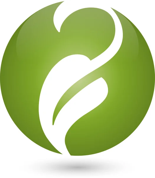 Logotipo, 3d, Blatt, Bio, Energie —  Vetores de Stock