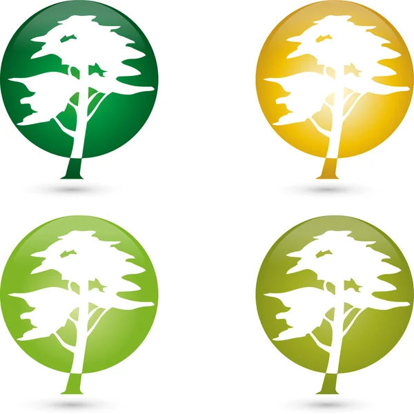 Baum, Blatt, Bio, Eco-Logo — Stockvektor