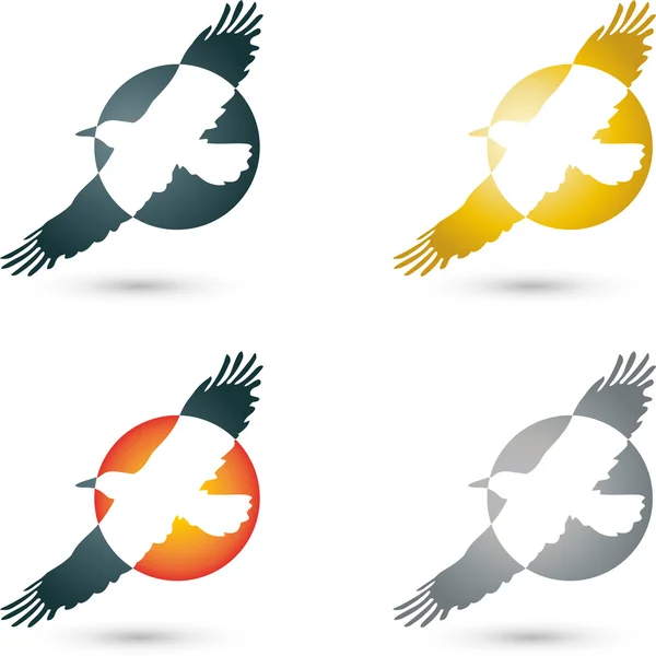 Logo, Vogel, Flug, poziomu — Wektor stockowy