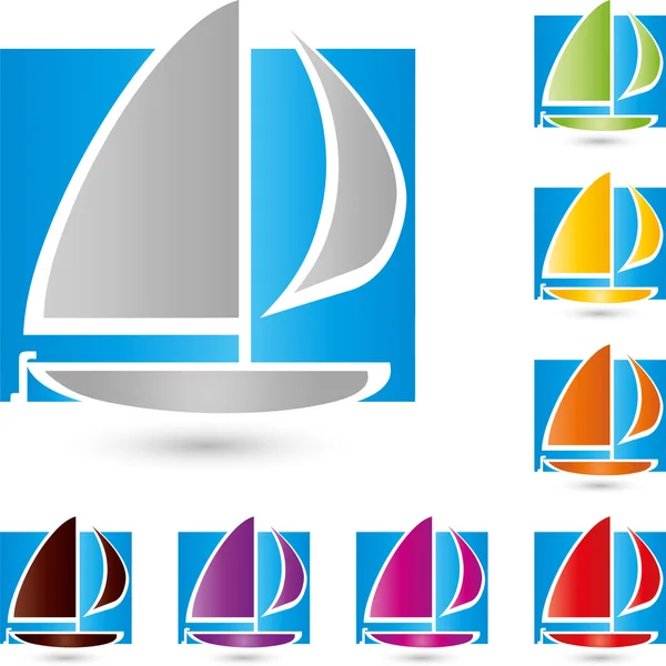 Bottes, Segelboot, Schiff, Vektor — Image vectorielle