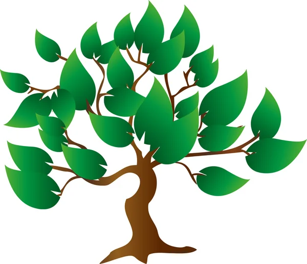 Baum, Blatt, Bio, Eco — Stockvektor