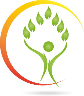 Logo, Mensch, Blatt, Heilpraktiker