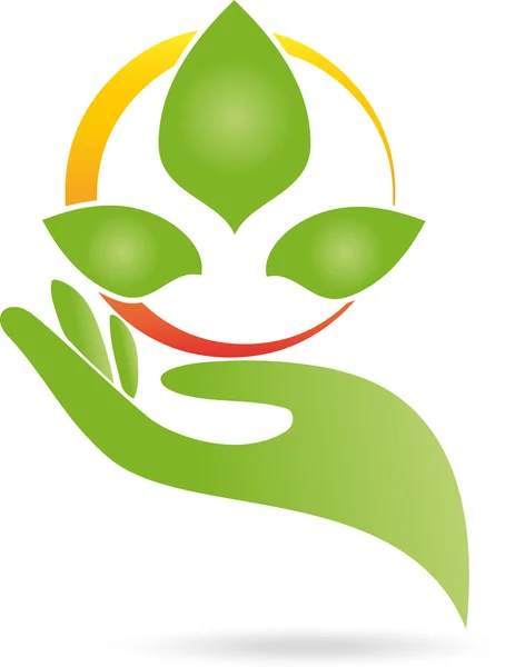 Logo, strony, Blatt, Heilpraktiker — Wektor stockowy