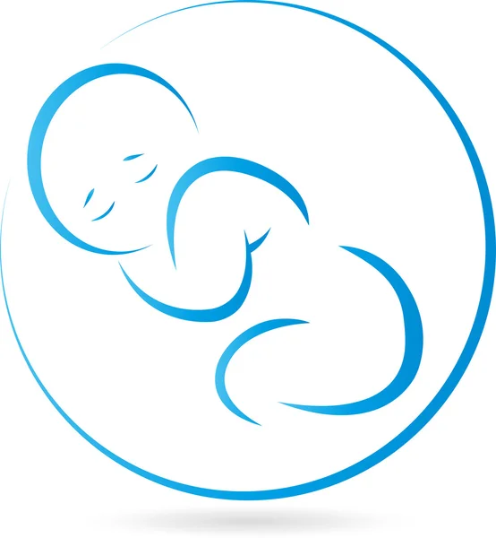 Logo, kleinkind, kind, kind, baby — Stockvektor