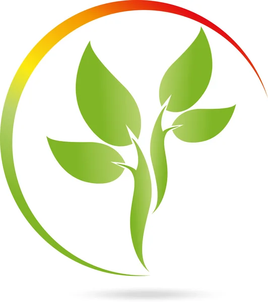 Logo, Pflanze, Blatt, Heilpraktiker - Stok Vektor