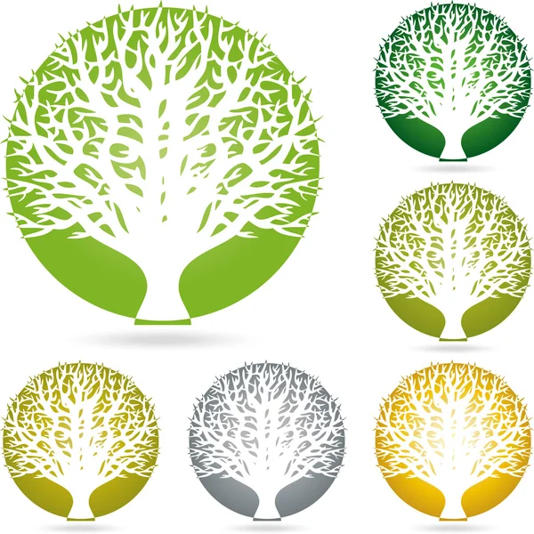 Logo, Pflanze, Baum, Heilpraktiker — Stock Vector