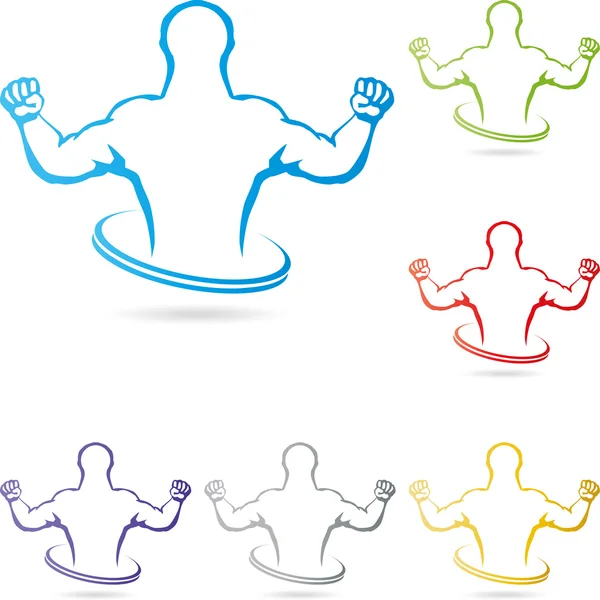 Logo, Mensch, Kebugaran, Olahraga - Stok Vektor