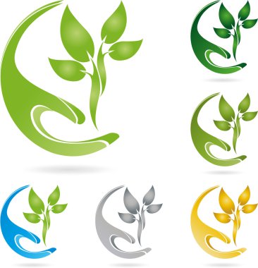 Logo, Pflanze, Heilpraktiker Blatt, el