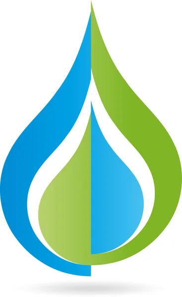 Logotipo, Wassertropfen, Tropfen, Wasser — Vector de stock