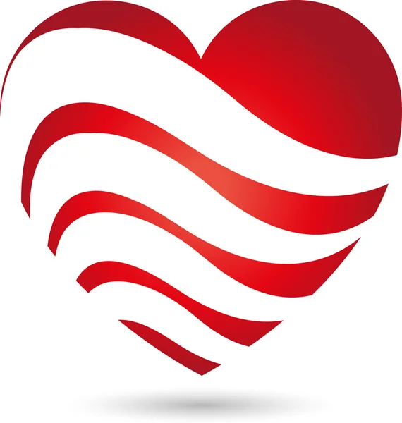 Logo, Herz, Herzchen, hati, Ikon - Stok Vektor