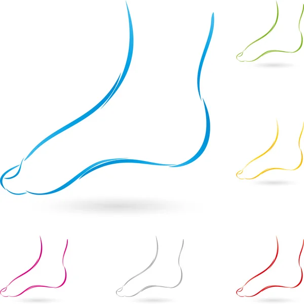 Logo, pieds, physiothérapie, ergothérapie — Image vectorielle