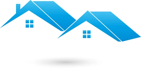Logo, Immobilien, Haus, Dach — Vector de stock