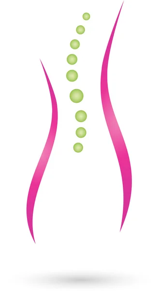 Logo, Frau, Physiothérapie, orthopédie — Image vectorielle
