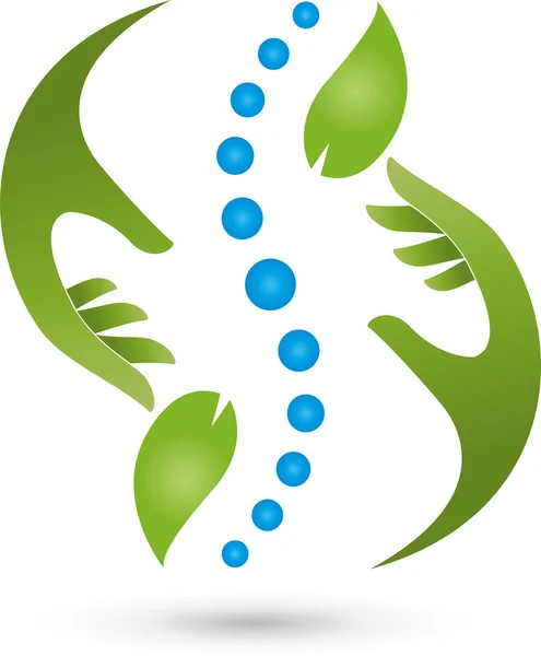 Chiropraktiker, Heilpraktiker, ręka, Logo — Wektor stockowy