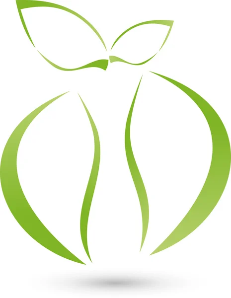 Apfel, Essen, krop, logo, Obst – Stock-vektor