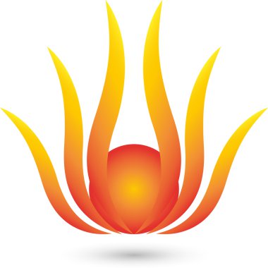 Feuerblume, Logo, Pflanze, Sonne