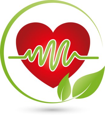 Herz, Blatt, Kardiologie, Logo