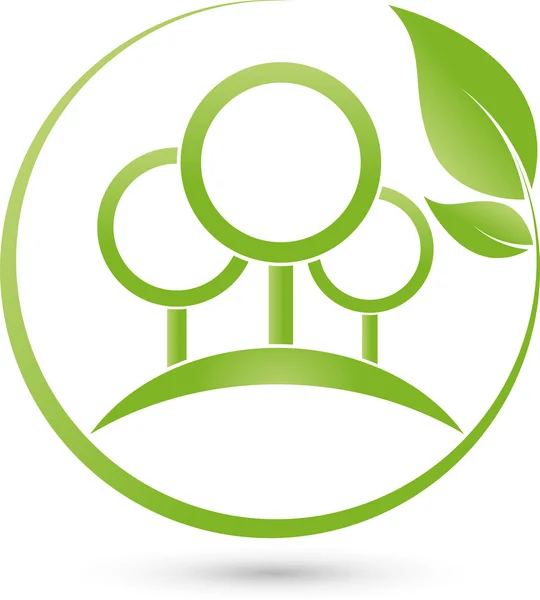 Baum, Logo, Pflanze, Umwelt — Stockvektor