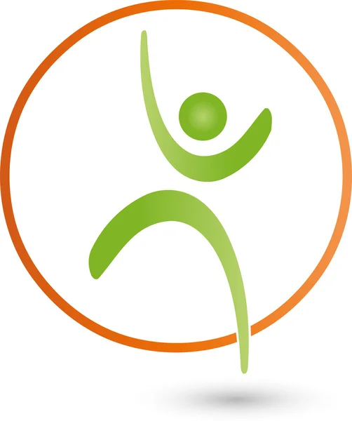 Mensch, Sport, kebugaran, Sportmedizin, Logo - Stok Vektor