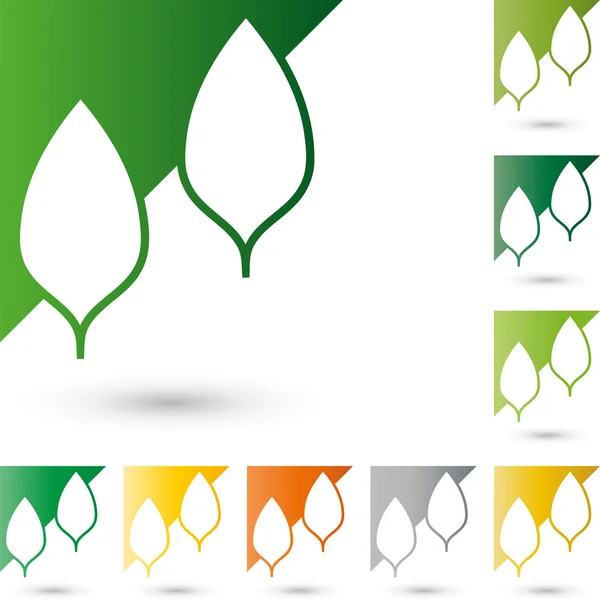 Blatt, Logo, Pflanze, Garten — Stock Vector