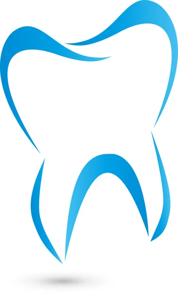 ザンの歯は、Zahnmedizin、Zahnarzt のロゴ — ストックベクタ