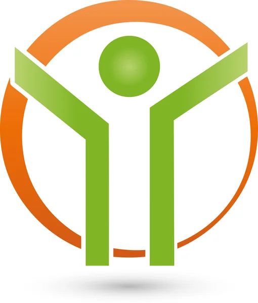 Orang dan Kreis, Logo, Mensch, Vektor - Stok Vektor