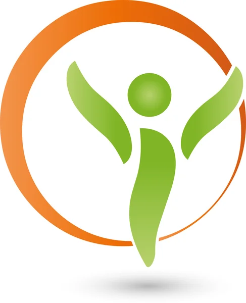 Person, Kreis, Sportmedizin, Logo — Stockvektor