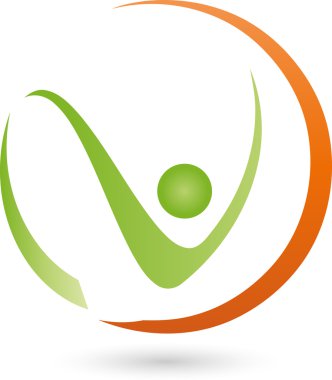 Bewegung, Logo, Mensch, Heilpraktiker yüz yüze