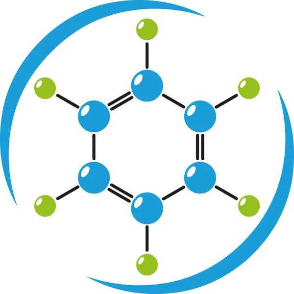 Molécula, logotipo, Wissenschaft, Chemie — Vetor de Stock