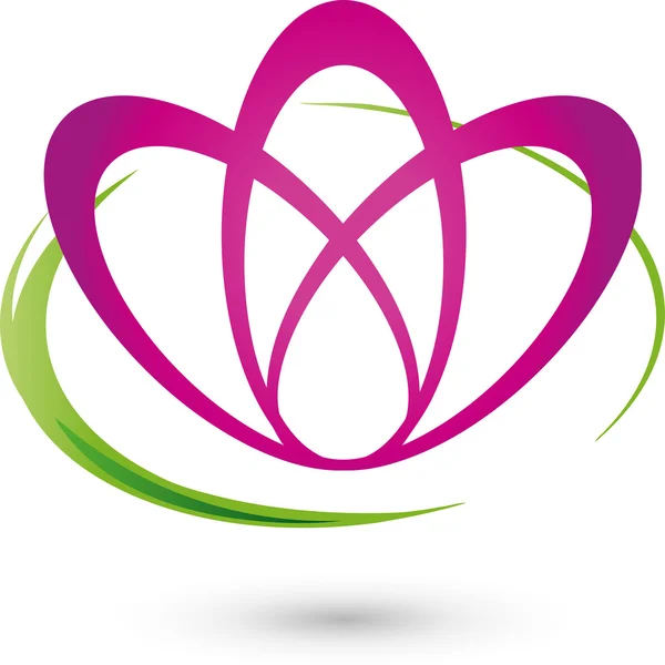 Blume, Logo, Heilpraktiker, Kesejahteraan - Stok Vektor
