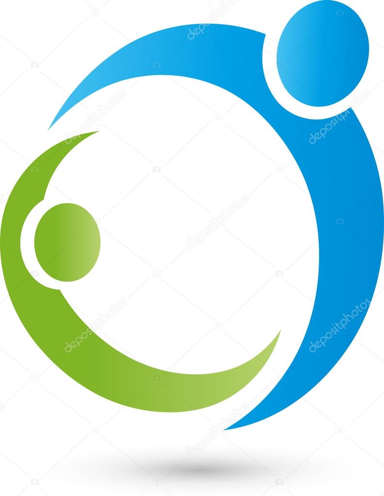 Zwei Personen, Logo, Menschen, Partnerschaft
