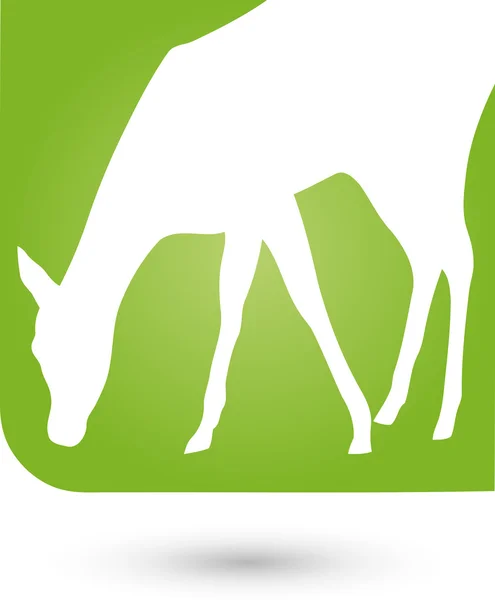 Niveau, Hirsch, Logo, Zoo — Image vectorielle
