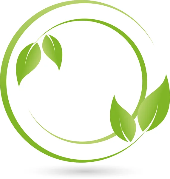 Blatt, Heilpraktiker Pflanze Logo, Bio, — Wektor stockowy