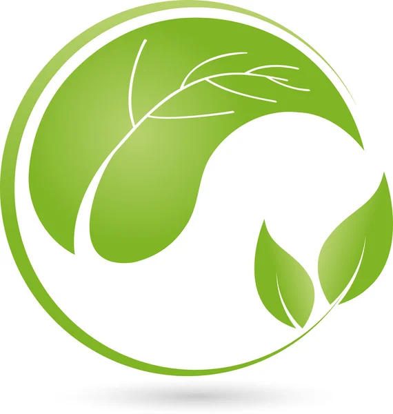 Blatt, Pflanze Logo, Bio, Heilpraktiker - Stok Vektor